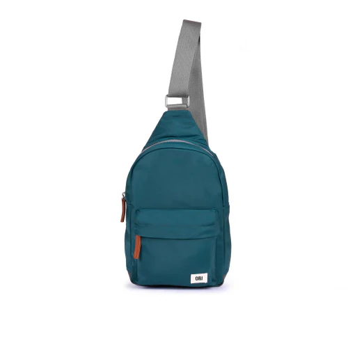 ORI Willesden B Sustainable Sling Bag - Teal (Nylon) - Large