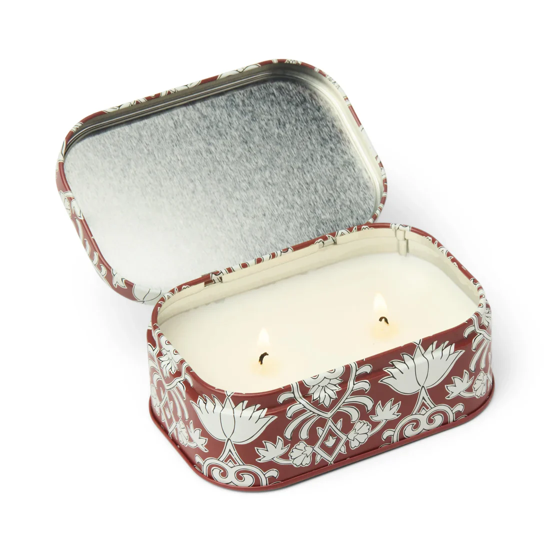 Paddywax Cherie Printed 4.5 oz Tin - Crimson & Cream - Image 2