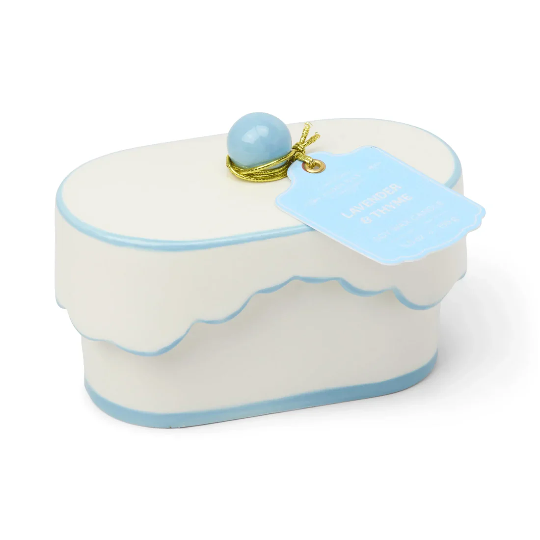 Paddywax Cherie Printed 5.5 oz Ceramic Candle - Lavender & Thyme