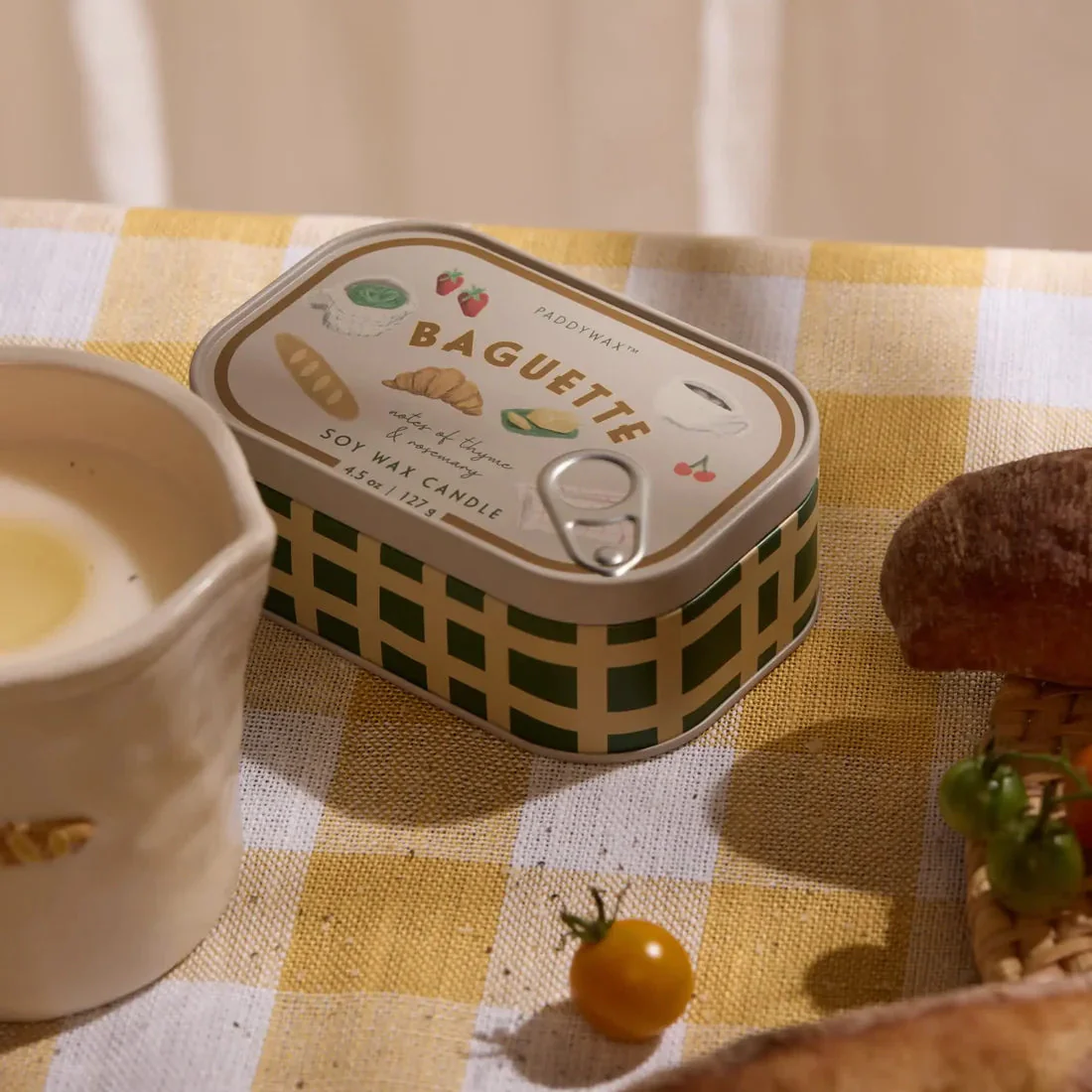 Paddywax Bistro Tin 4.5oz Candle - French Baguette - Image 2