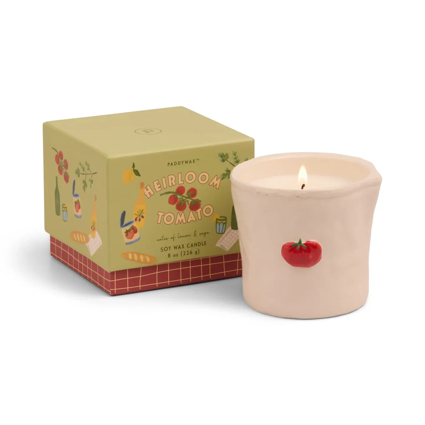 Paddywax Heirloom Tomato Bistro Ceramic Candle