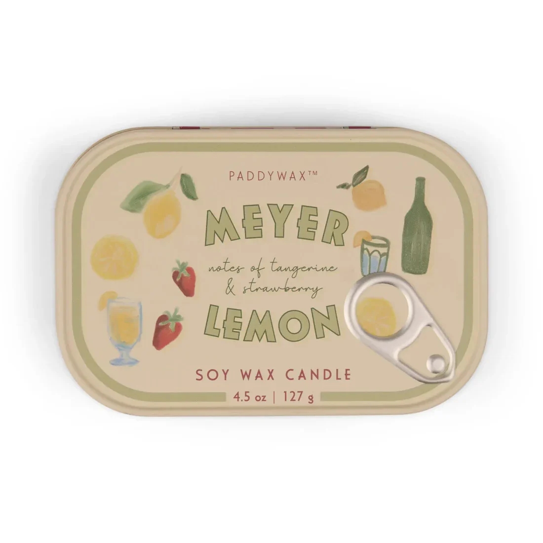 Paddywax Bistro Tin 4.5oz Candle - Meyer Lemon