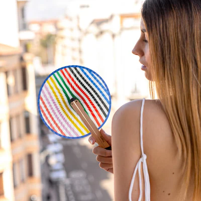 Pai Pai Fan - Stripes - Image 2