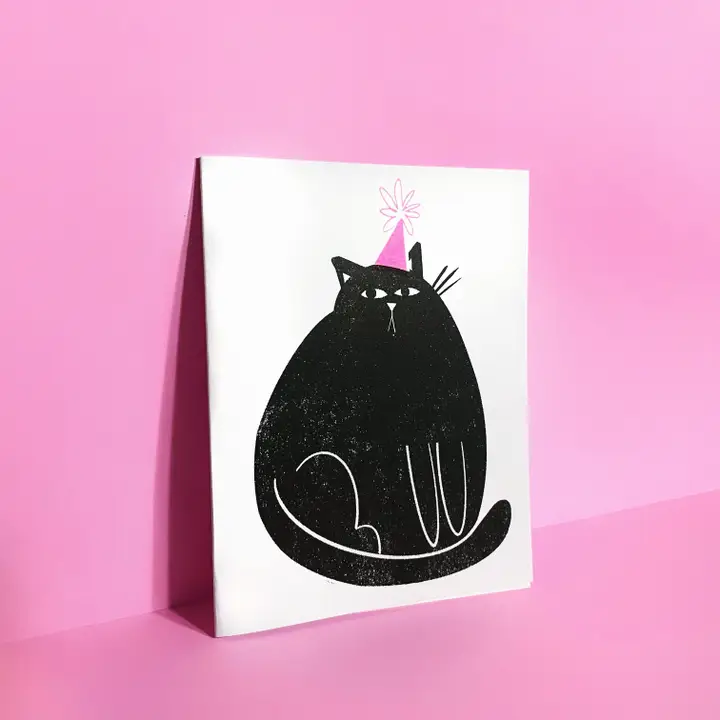 Party Cat Birthday Card - Image 2