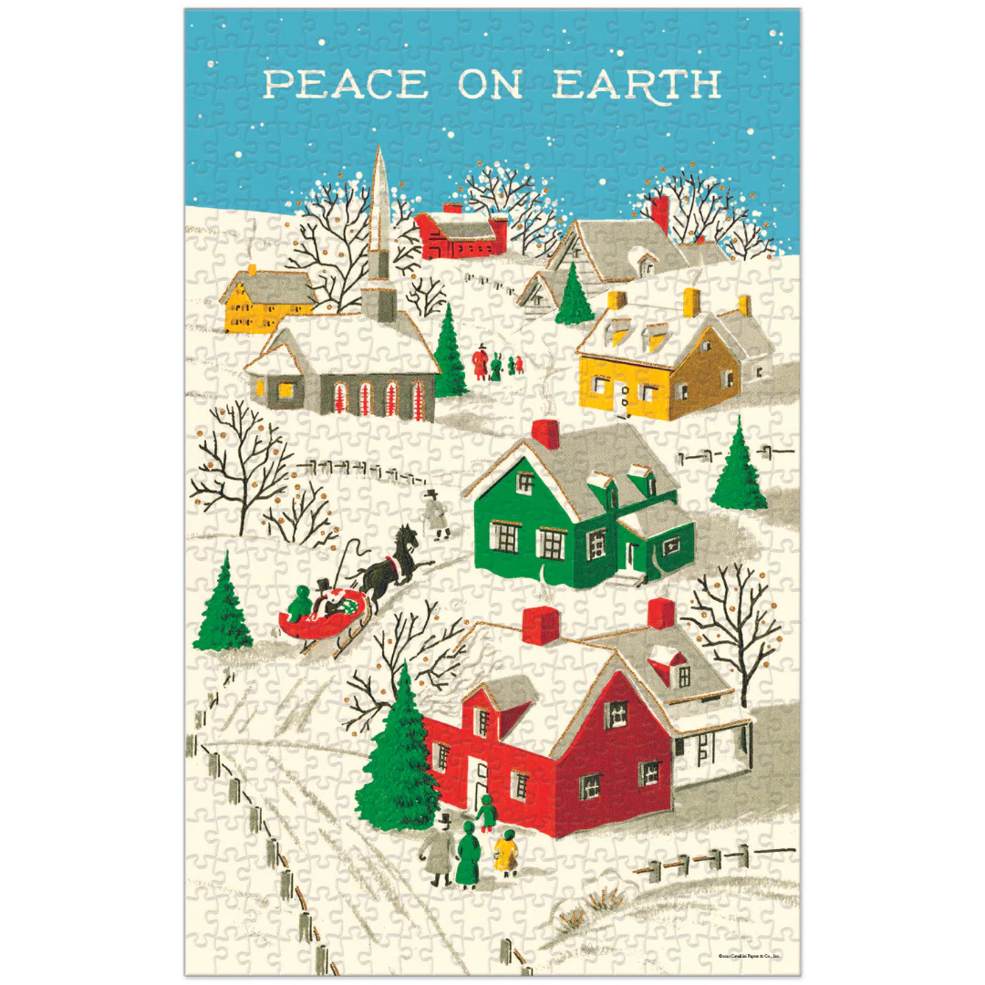 Cavallini & Co. 500 Piece Puzzle - Peace on Earth - Image 3