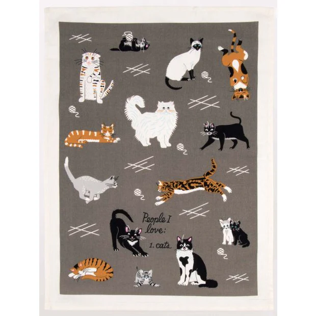People I Love, Cats Dish Towel - Image 2