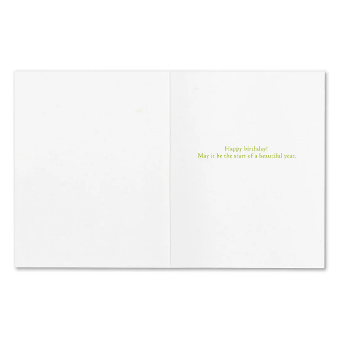 Living is beginning, always, every moment - Birthday Card - Image 2