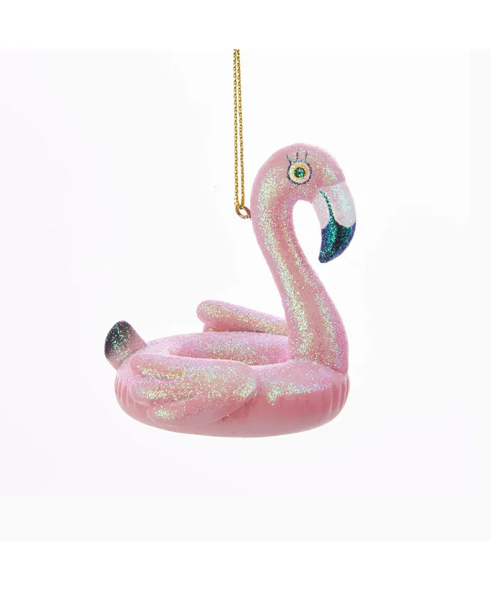 Pink Flamingo Pool Float Ornament