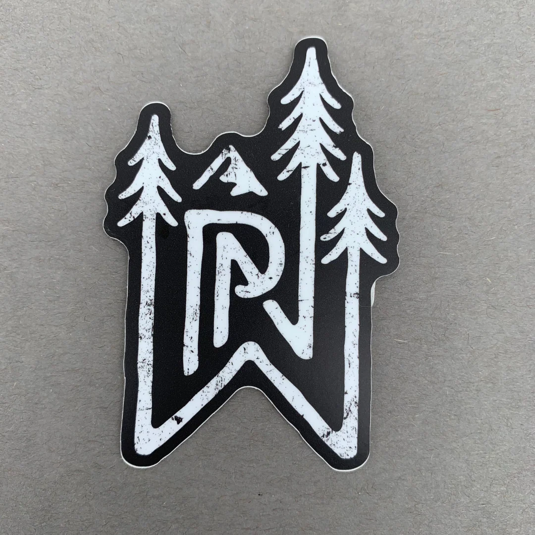 PNW Mountain and Tree Sticker - Image 2