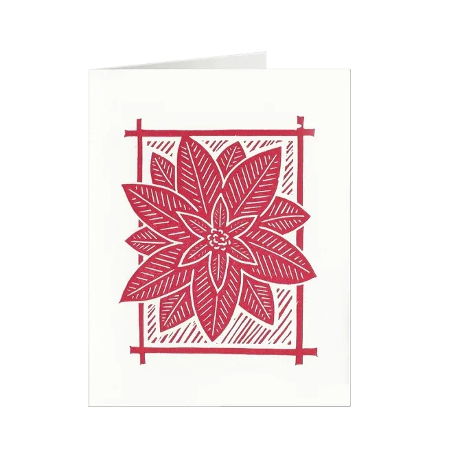 Poinsettia Holiday Card