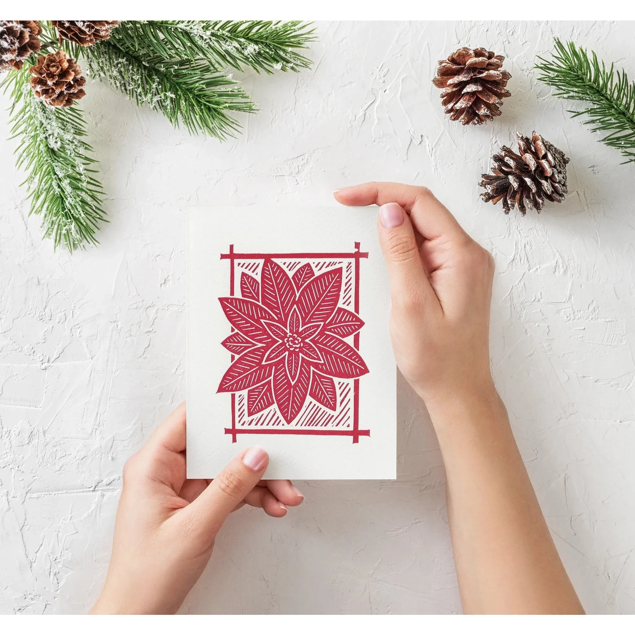 Poinsettia Holiday Card - Image 2