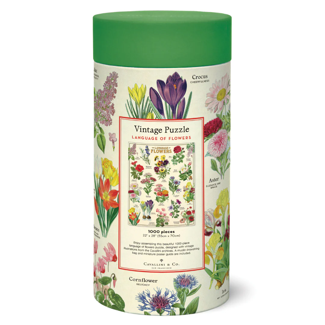 Cavallini & Co.  1000 Piece Puzzle - Language of Flowers - Image 2