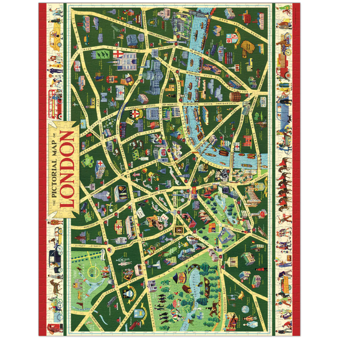 Cavallini & Co. 1000 Piece Puzzle - London Map - Image 3