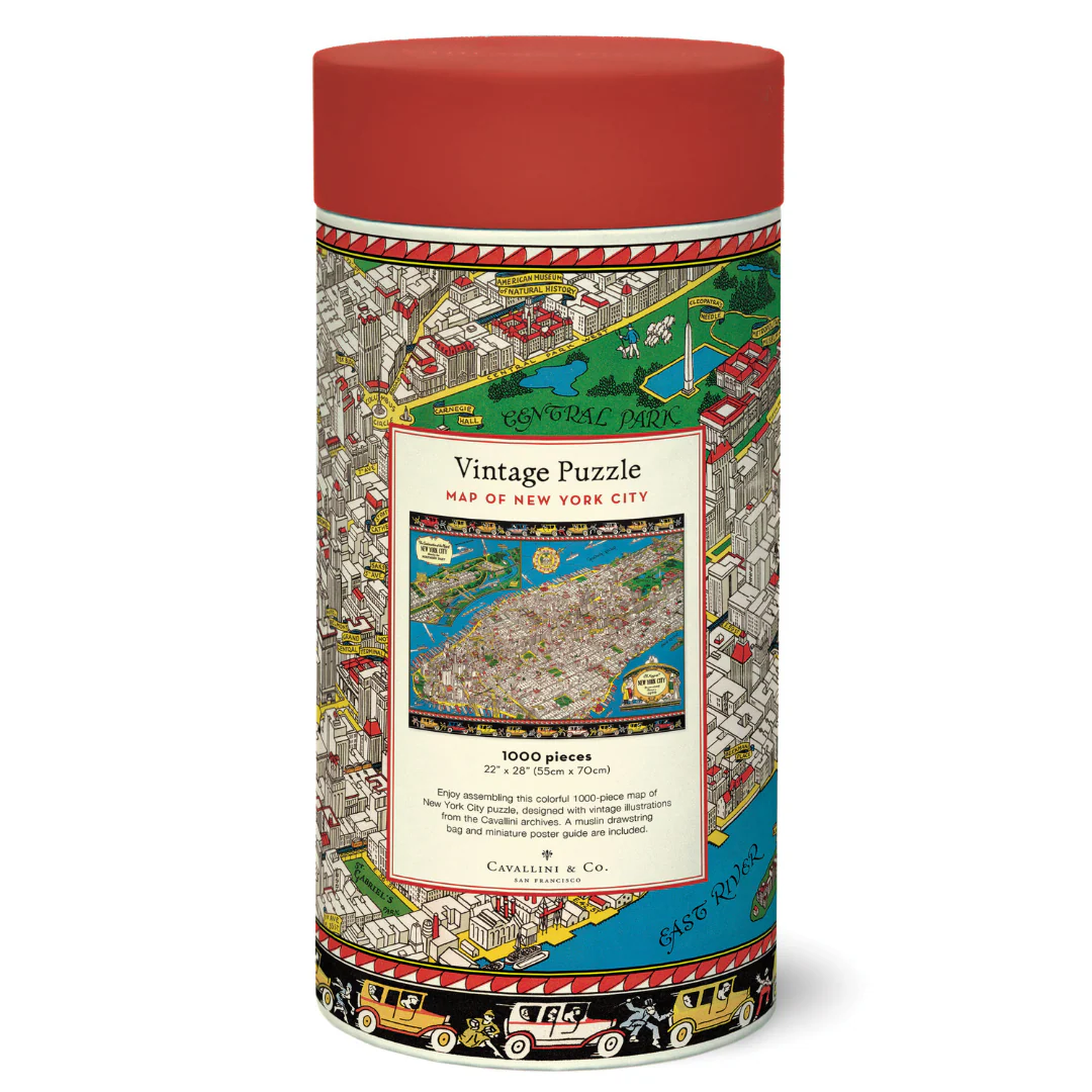 Cavallini & Co. 1000 Piece Puzzle - New York Map - Image 2