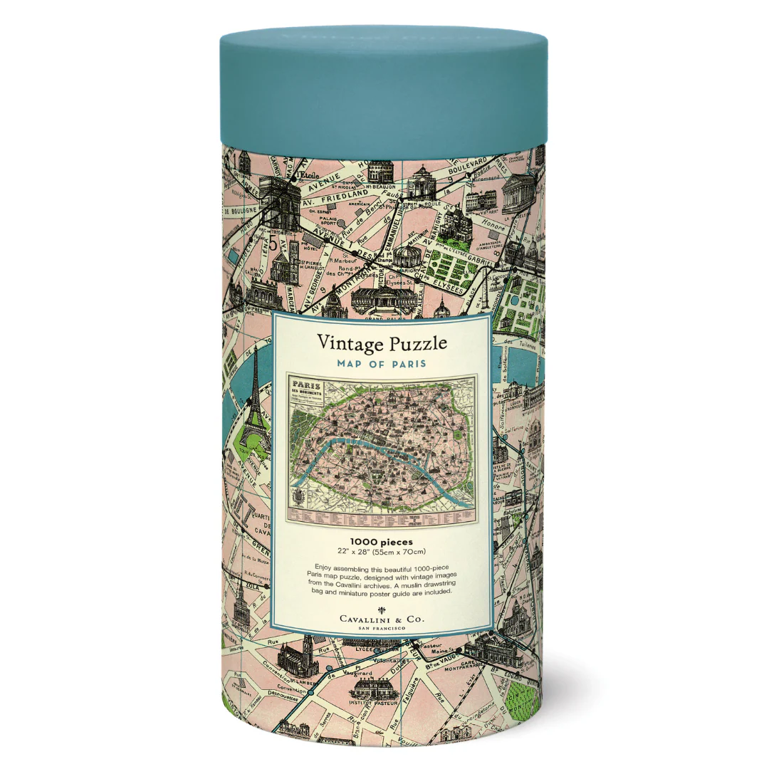 Cavallini & Co. 1000 Piece Puzzle - Paris Map - Image 3