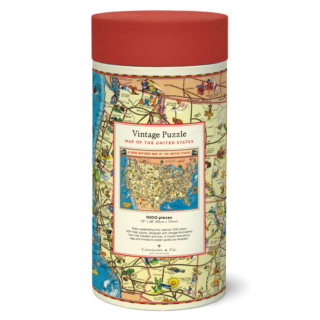 Cavallini & Co. 1000 Piece Puzzle - USA Map - Image 2