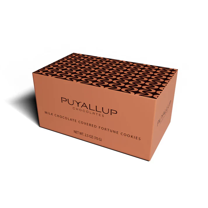 Puyallup Chocolates Milk Chocolate Covered Fortune Cookies 5 count - Image 2
