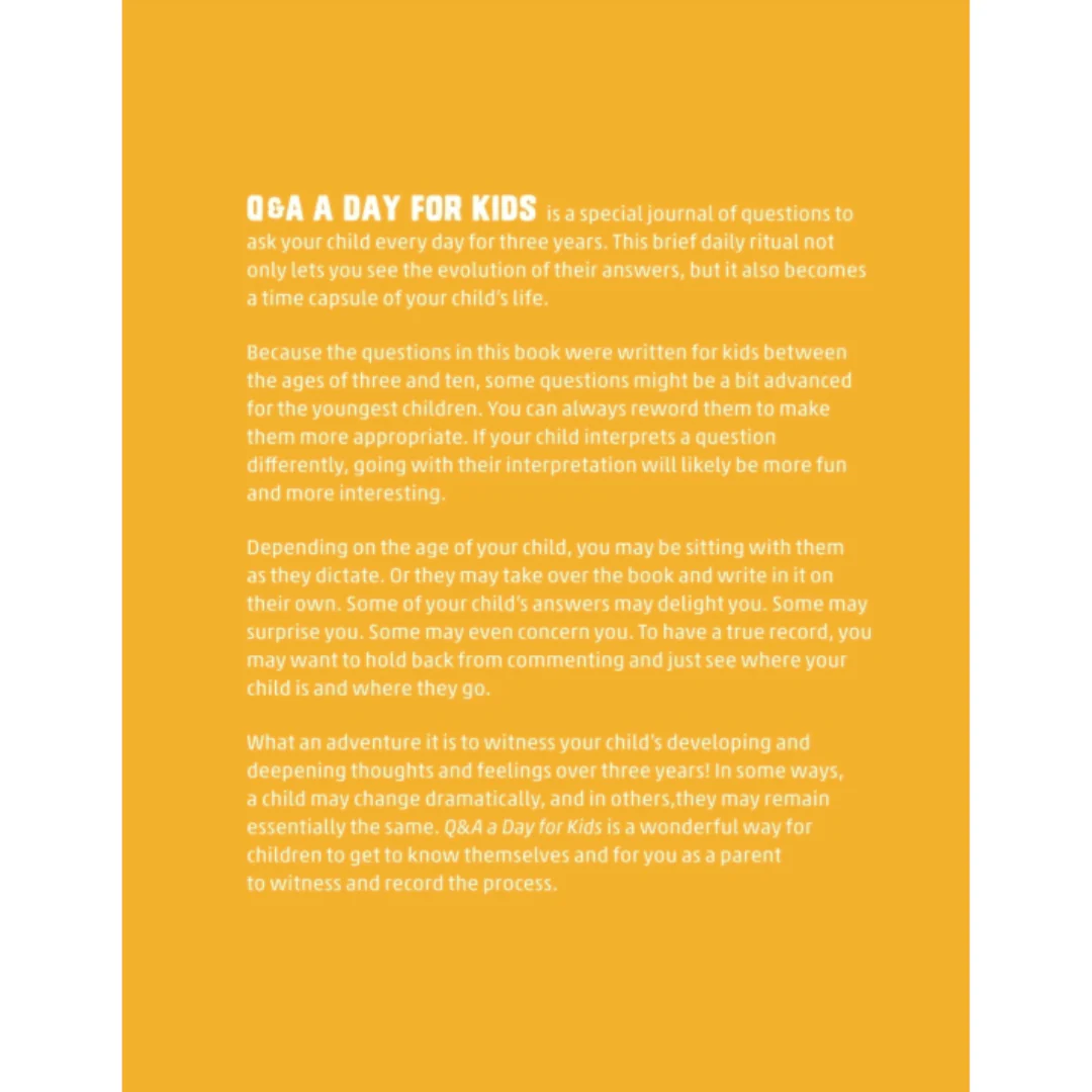 Q&A a Day for Kids A 3-Year Journal - Image 2