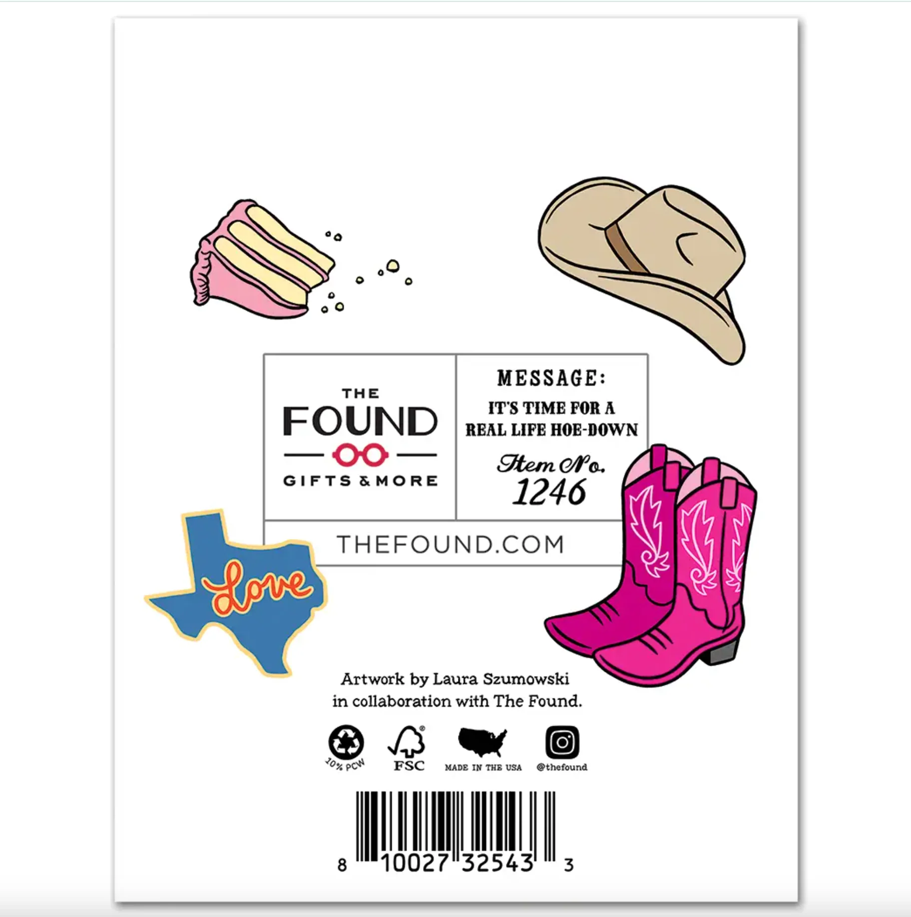 Real life Hoe-Down Birthday Card - Image 3