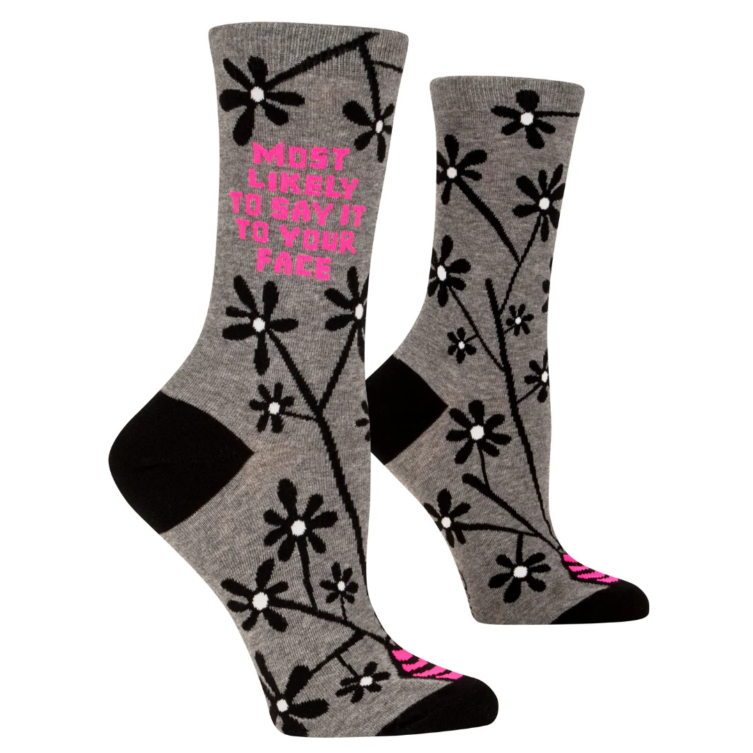 Say It To Your Face Crew Socks