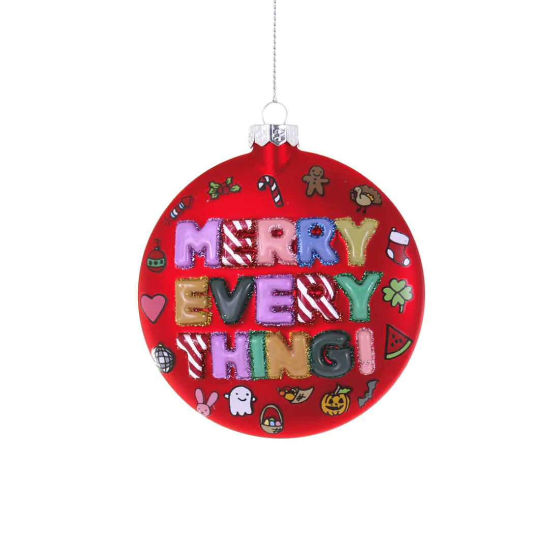Red Merry Everything Ornament