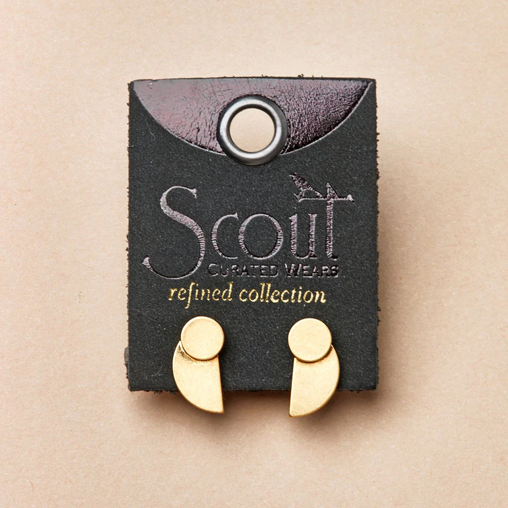 Refined Earring Collection - Eclipse Stud/Gold Vermeil - Image 2