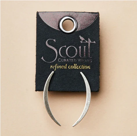 Refined Earring Collection - Gibbous Slice Stud/Sterling Silver - Image 2