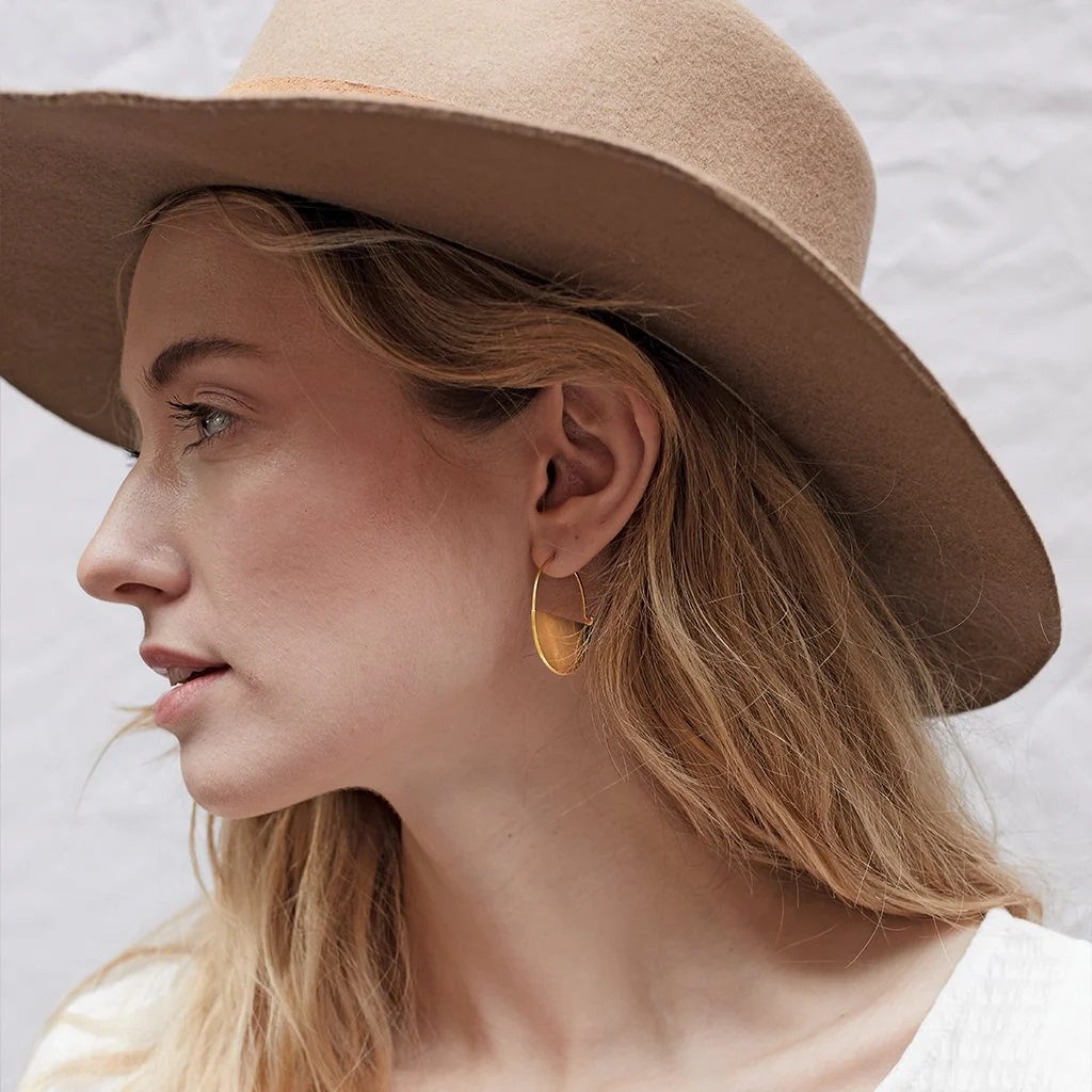 Refined Earring Collection - Lunar Hoop/Gold Vermeil - Image 3