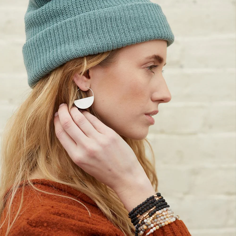 Refined Earring Collection - Lunar Hoop/Sterling Silver - Image 2