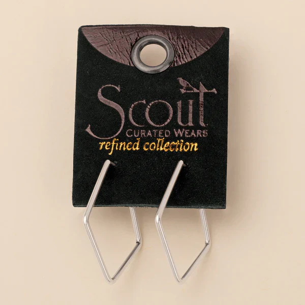 Refined Earring Collection - Orion Diamond Hoop Silver - Image 2