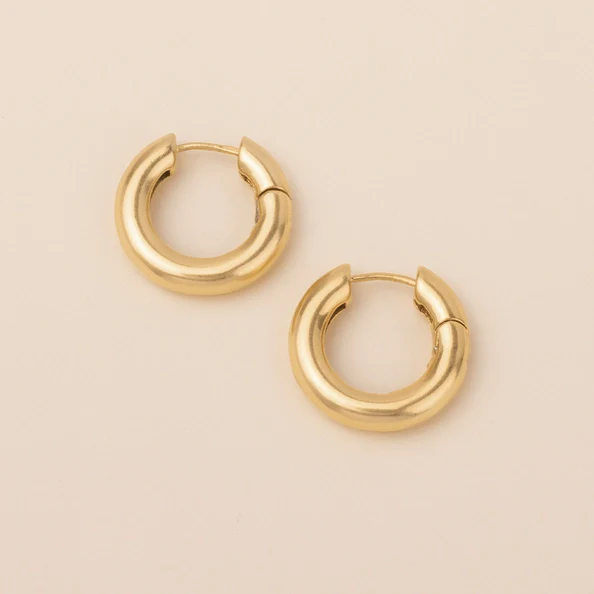 Refined Earring Collection - Stellar Hoops Gold Vermeil