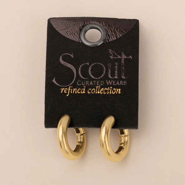 Refined Earring Collection - Stellar Hoops Gold Vermeil - Image 2