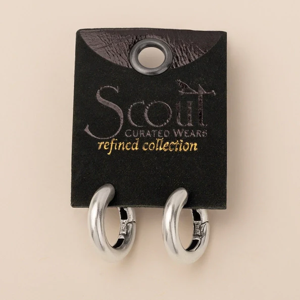Refined Earring Collection - Stellar Hoops Sterling Silver - Image 2