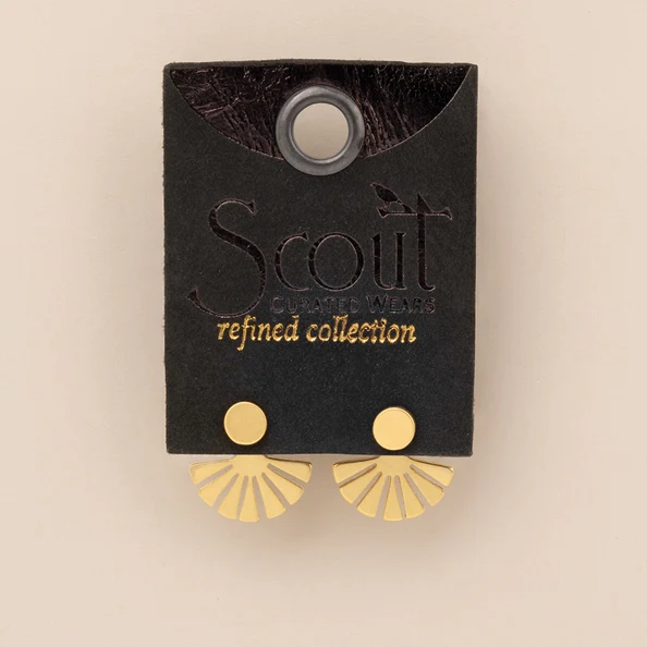 Refined Earring Collection - Sunburst Ear Jacket Gold Vermeil - Image 2