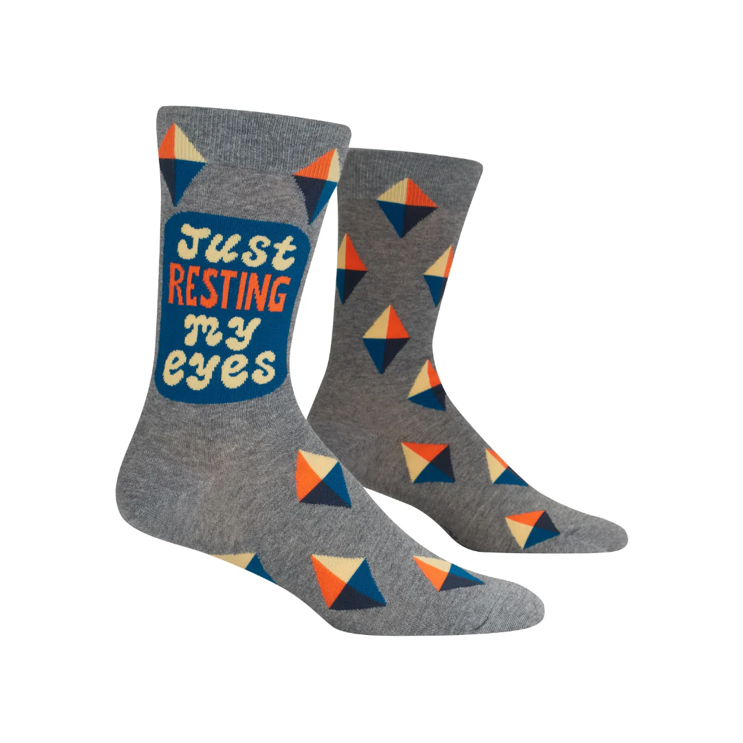 Resting My Eyes Men's Crew Socks