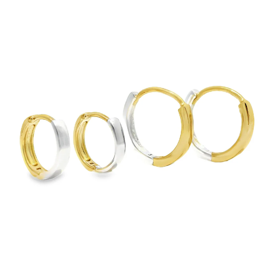 Reversible Silver & Gold Huggies Set