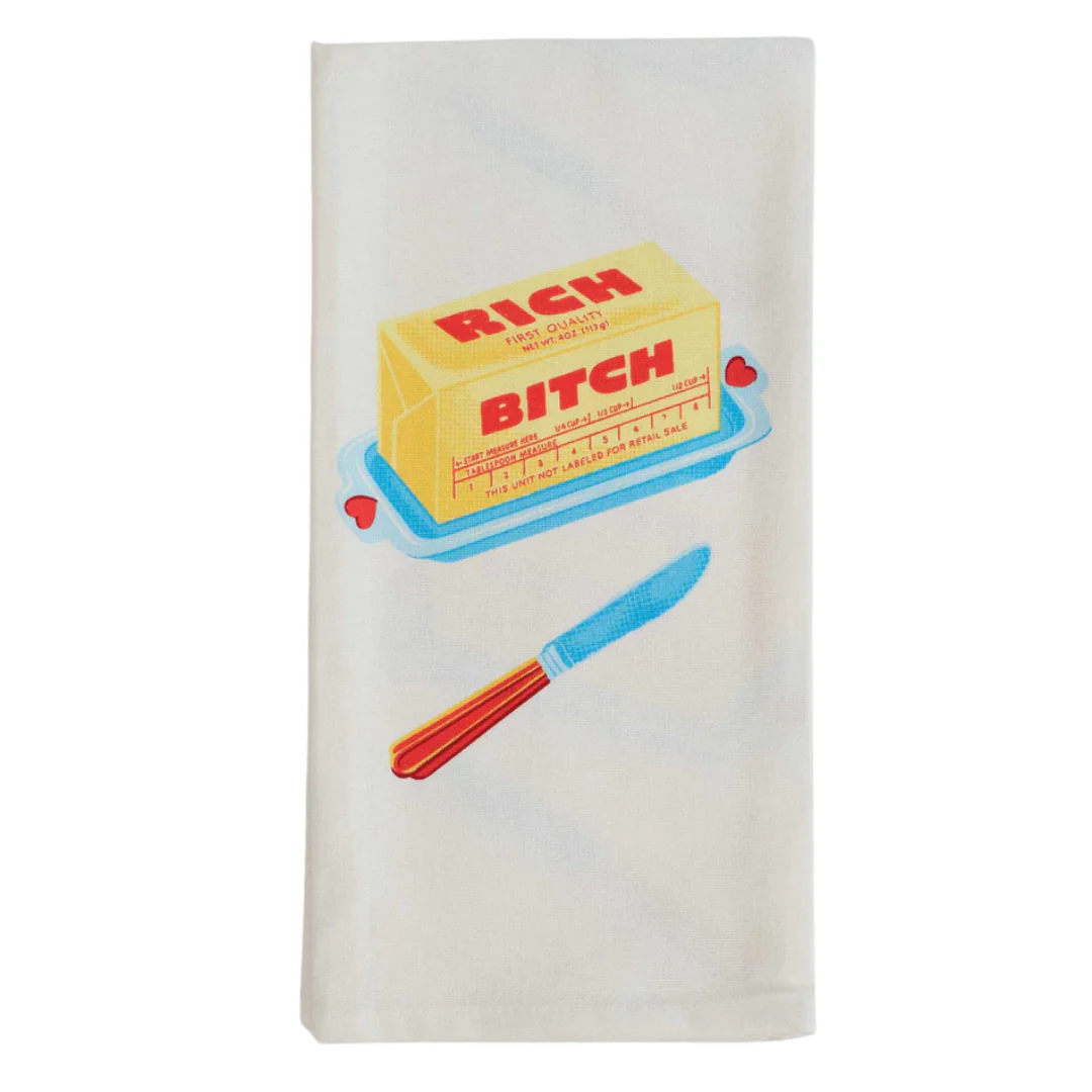 Rich Bitch Dish Towel