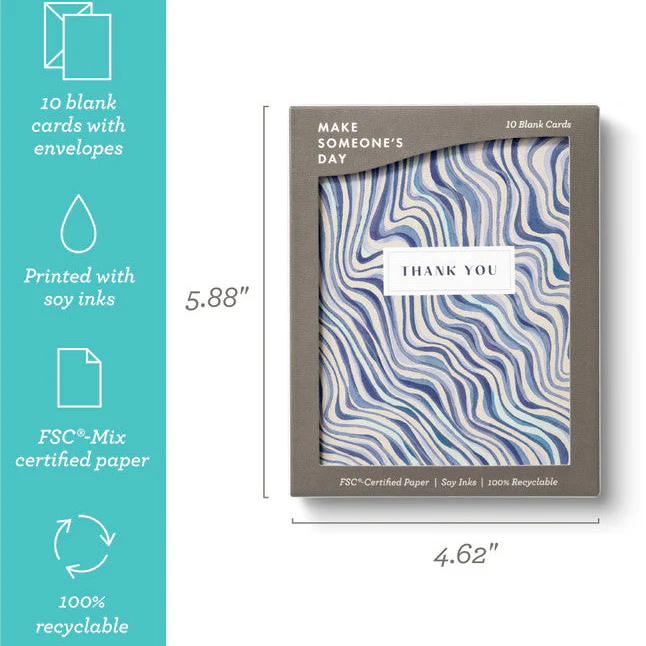 Rippling Wave - Blank Thank You Note Cards - Image 3