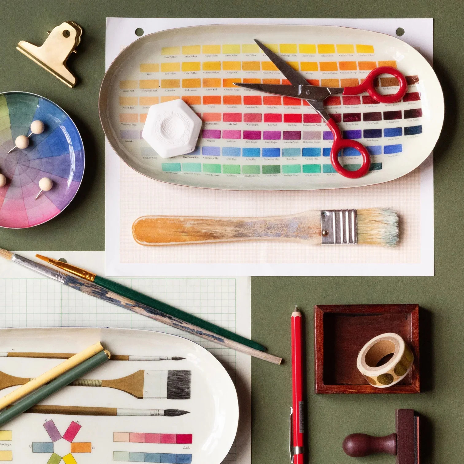 Roomytown Enamel Printed Tray - Nomenclature of Colors - Image 2