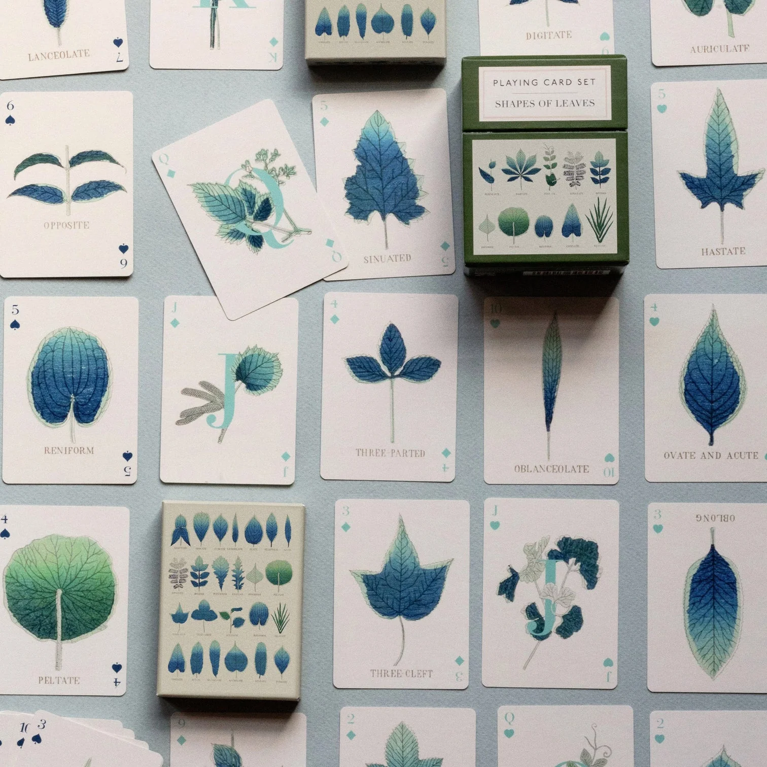 Roomytown Playing Cards - Two Decks Shapes of Leaves - Image 2