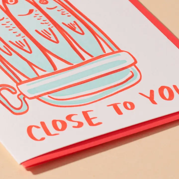 Sardine Love Letterpress Card - Image 2