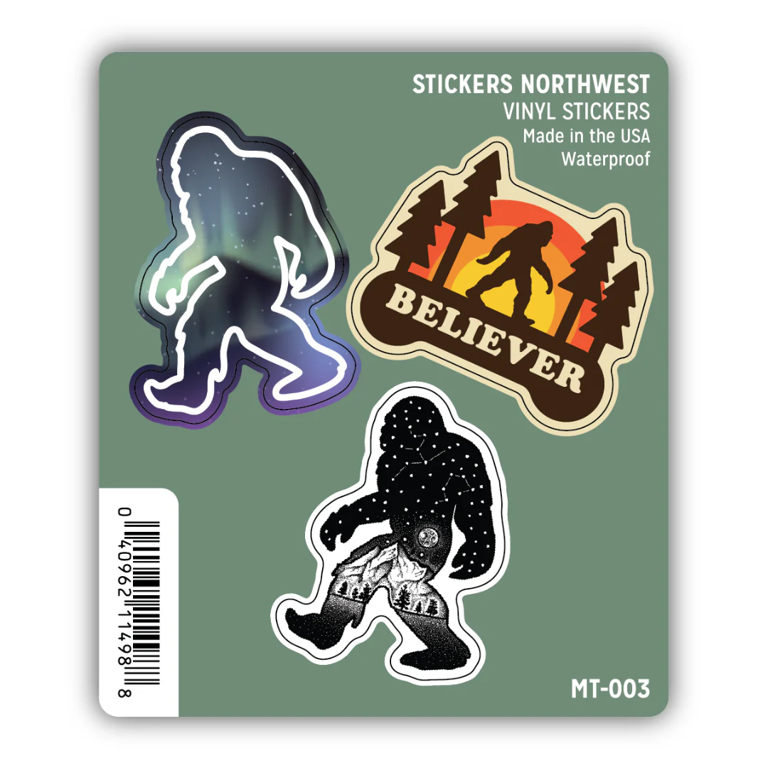 Sasquatch Mini Trio Sticker Set