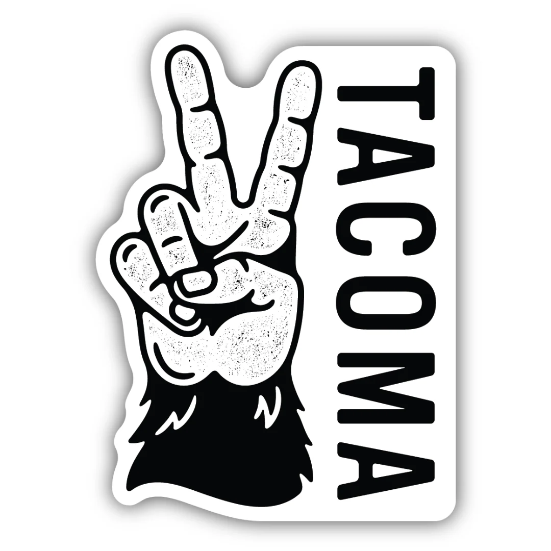 Sasquatch Peace Sign Sticker