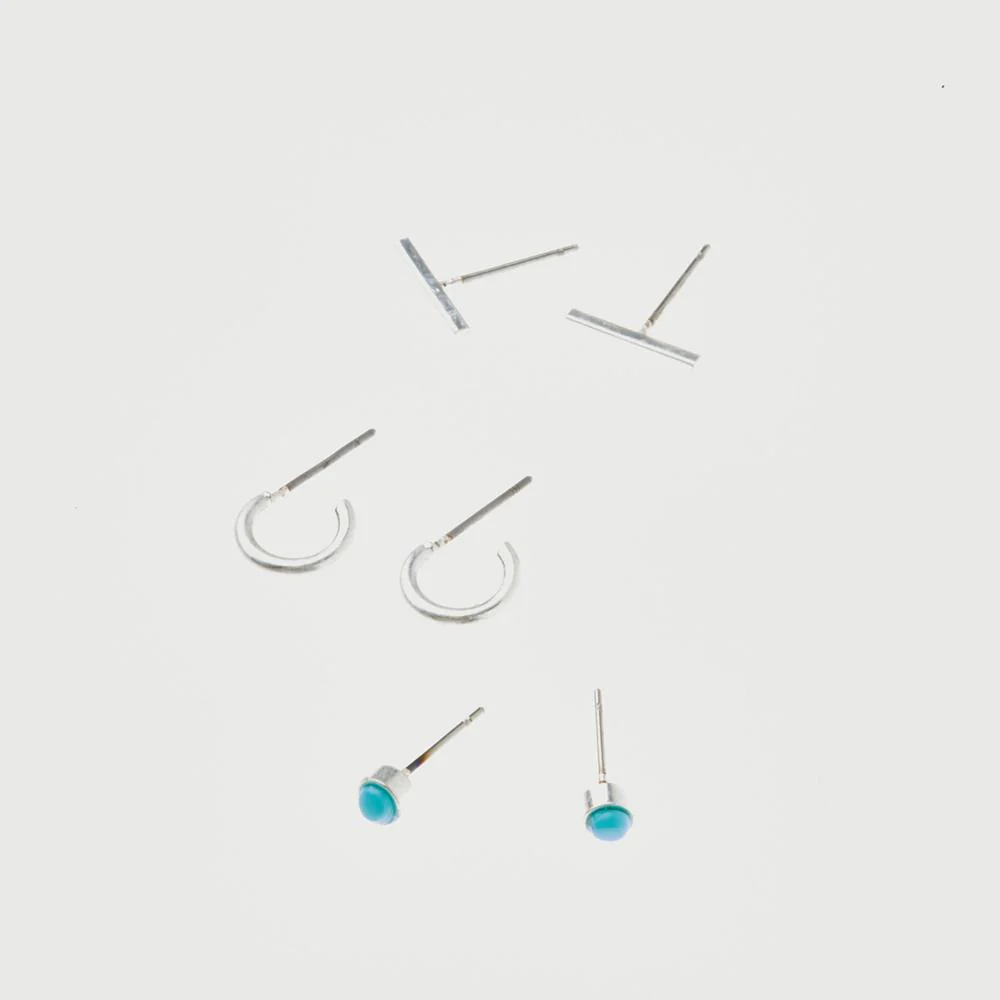 Scarlett Stud Trio - Silver - Image 2