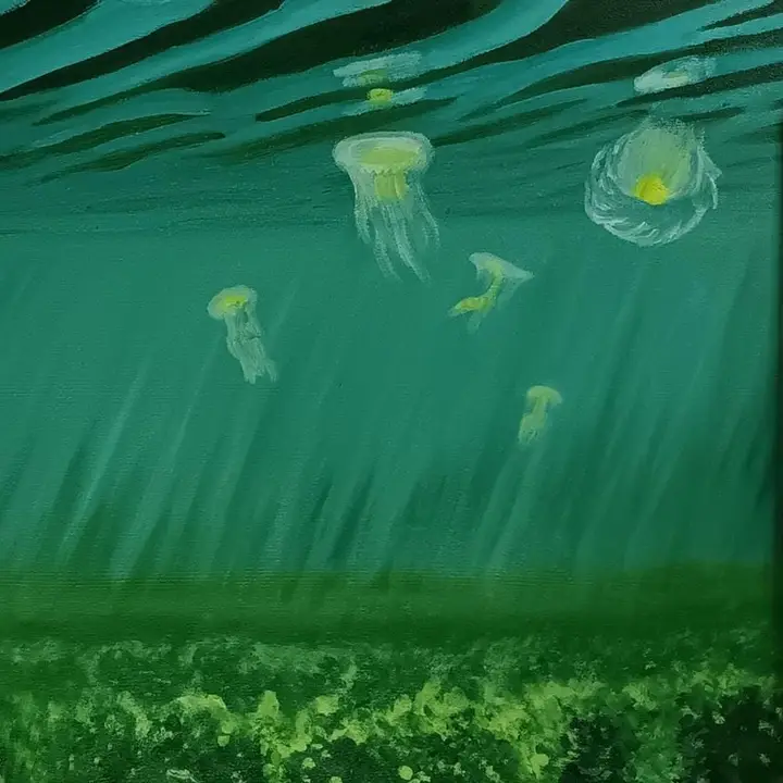 Seal and Jellyfish #2 Print 8"x12"
