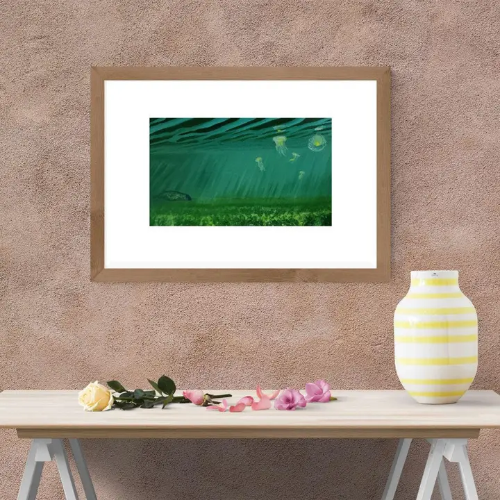 Seal and Jellyfish #2 Print 8"x12" - Image 2