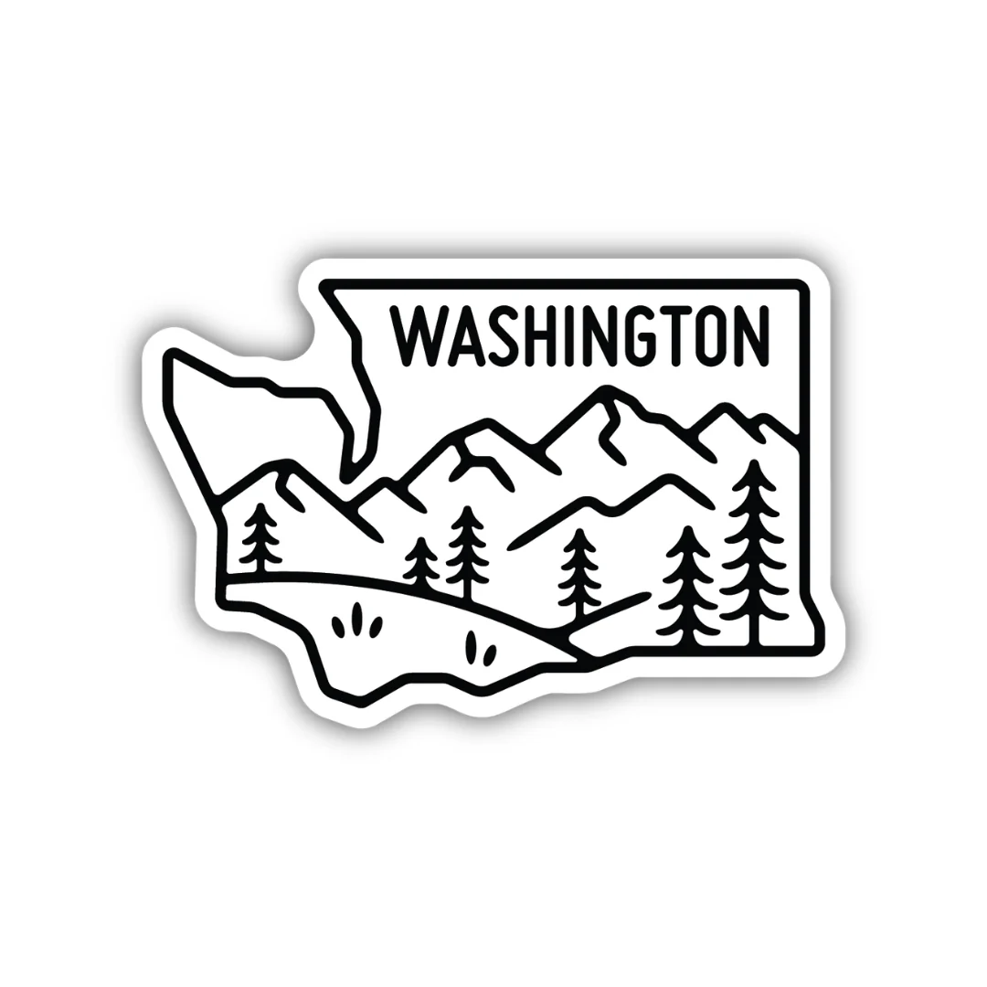 Washington Landscape Scene Sticker