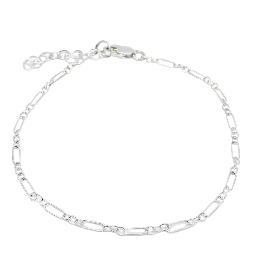 Silver Short & Long Link Bracelet