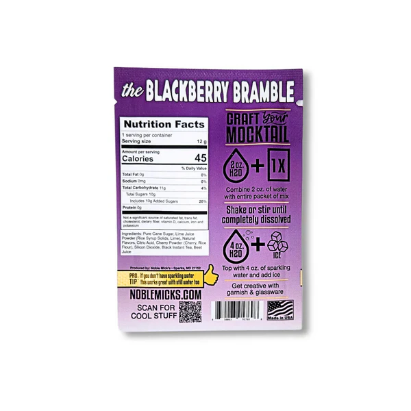Single Serve Blackberry Bramble Mocktail Mix - Image 2