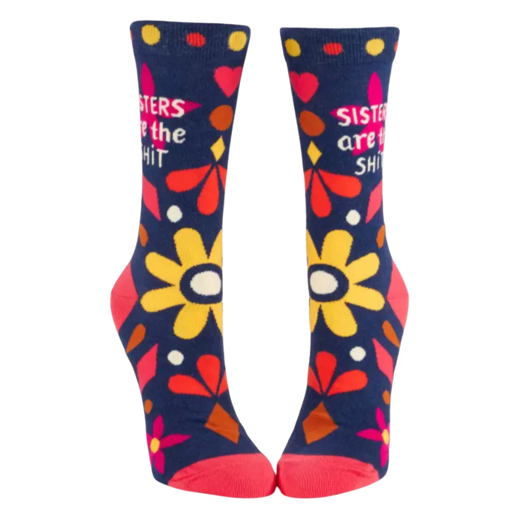 Sisters Are The Sh*t Crew Socks - Image 2